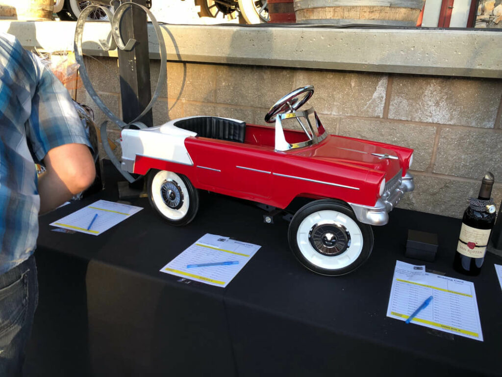 Cars and Stars silent auction red car